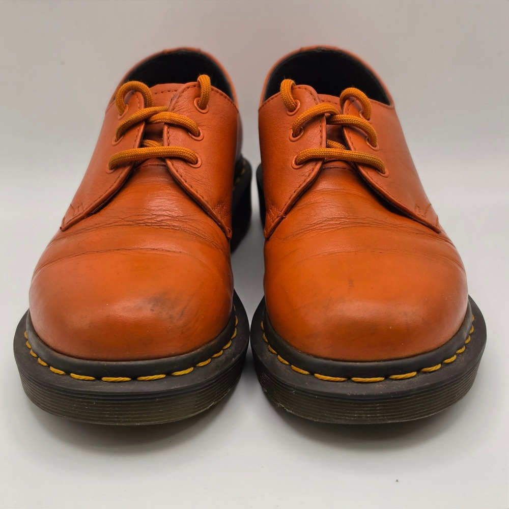 Indie Sleaze Punk Dr. Martens 3-Eye Leather Oxford Shoes Unisex Orange